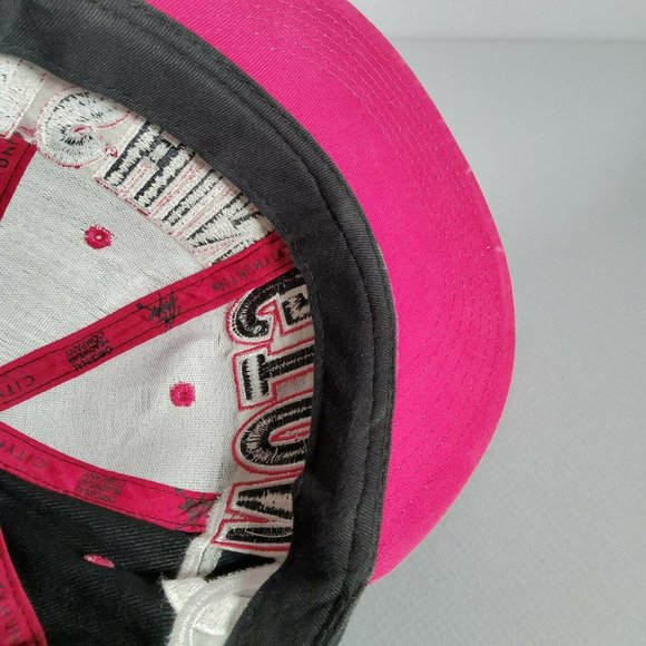 City Hunter Washington DC Snap Back Hat Black Magenta - Picture 9 of 11